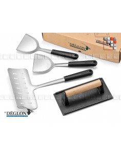 HaSteeL Kit de 16 accessoires de plancha professionnels en acier inoxydable  avec sac de rangement, spatules en métal résistantehachoirpresse à  hacherdôme de fusion pour barbecue Teppanyaki à : : Jardin