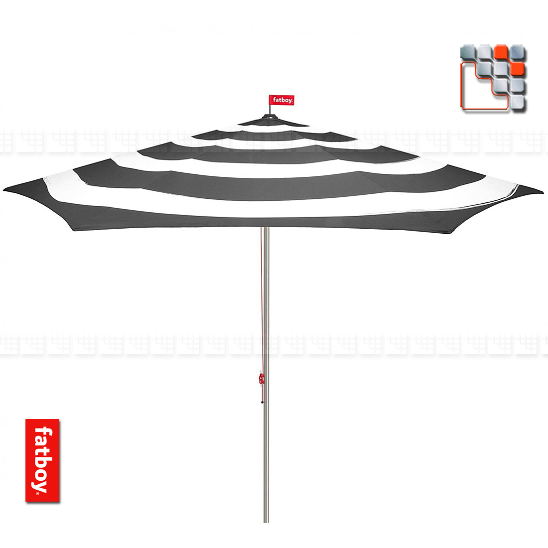 Parasol Stripesol 350 cm Fatboy® F49-103415 FATBOY THE ORIGINAL® Mobilier pour Salon d'Exterieur